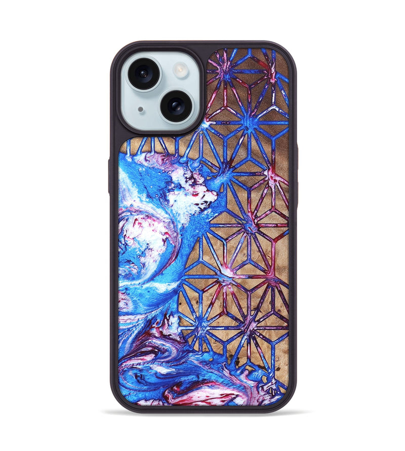 iPhone 15 Wood Phone Case - Adriane (Merica, 820464)