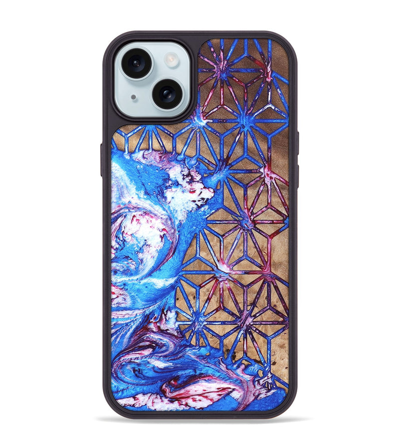 iPhone 15 Plus Wood Phone Case - Adriane (Merica, 820464)