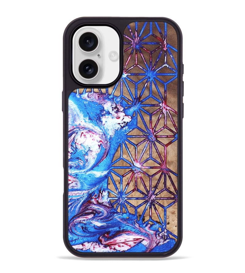 iPhone 16 Plus Wood Phone Case - Adriane (Merica, 820464)