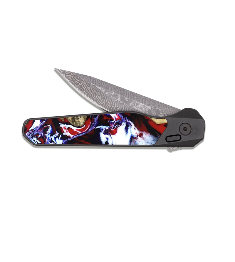 EDC Dark Damascus Wood Pocket Knife - Rufus (Merica, 820465)