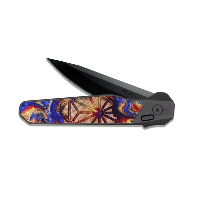 EDC Dark Slate Wood Pocket Knife - Davion (Merica, 820467)