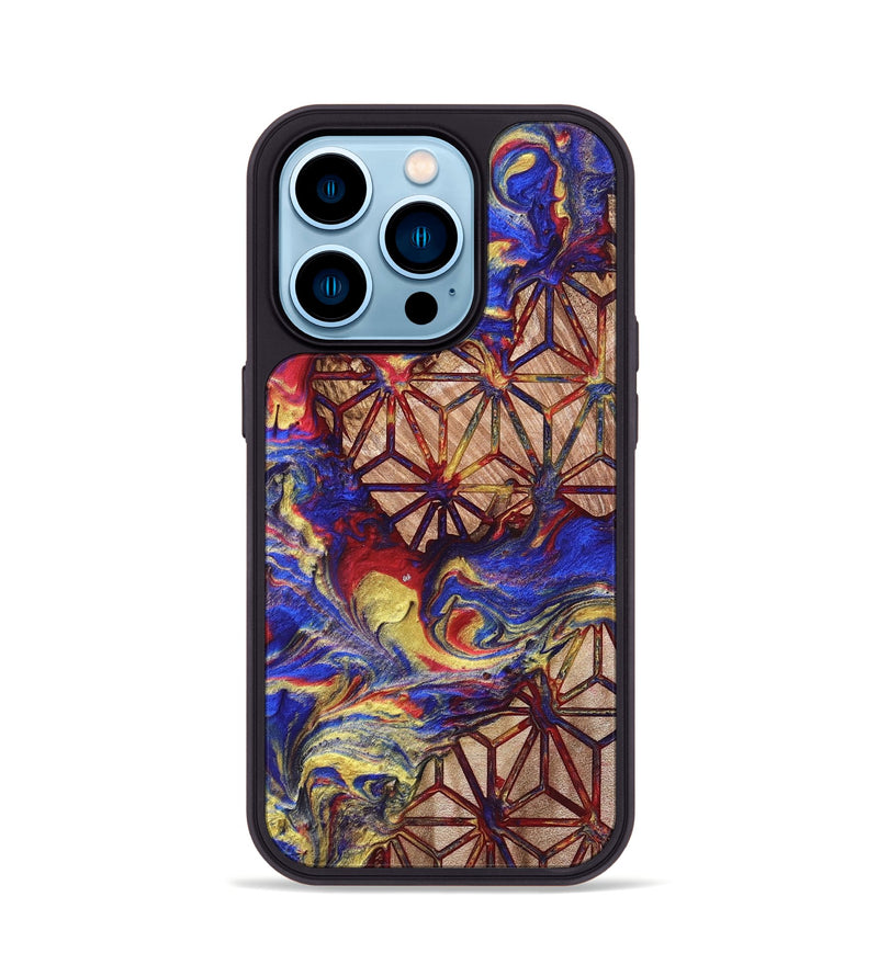 iPhone 14 Pro Wood Phone Case - Davion (Merica, 820467)