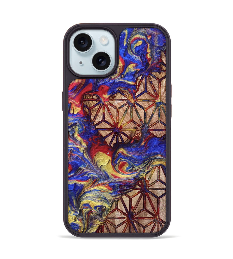 iPhone 15 Wood Phone Case - Davion (Merica, 820467)