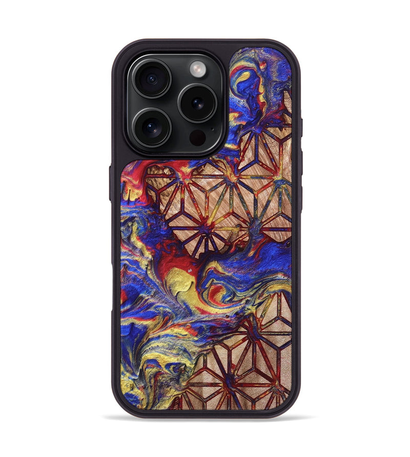 iPhone 16 Pro Wood Phone Case - Davion (Merica, 820467)