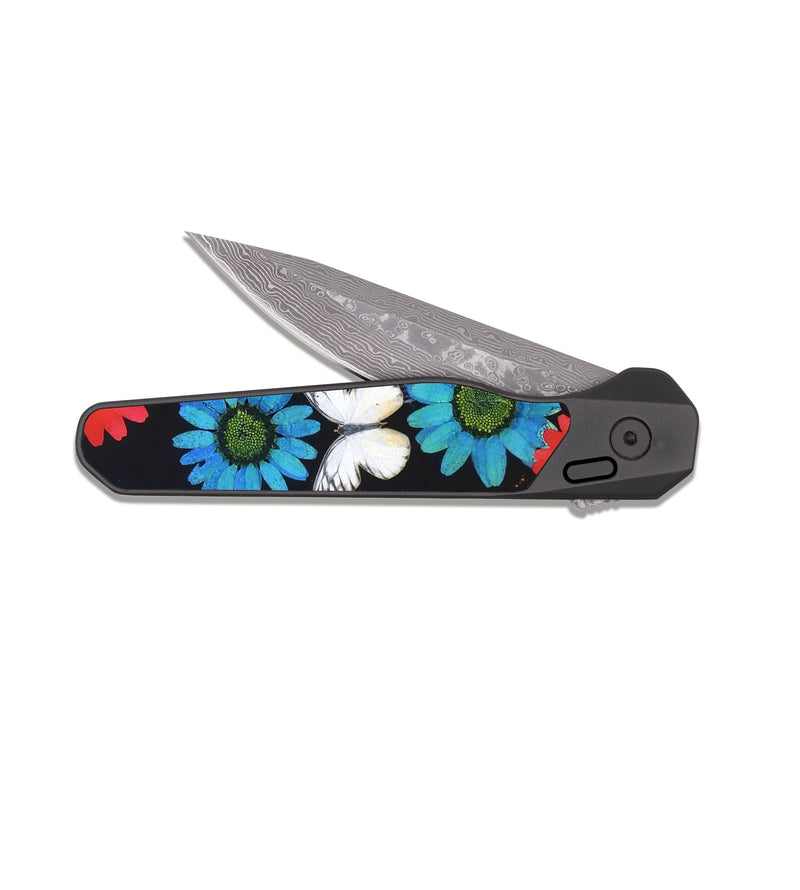 EDC Dark Damascus ResinArt Pocket Knife - Angelo (Pattern, 820472)