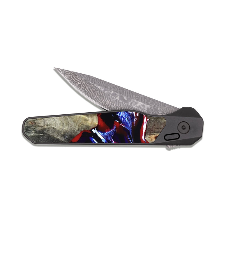 EDC Dark Damascus Wood Pocket Knife - Deidre (Merica, 820480)