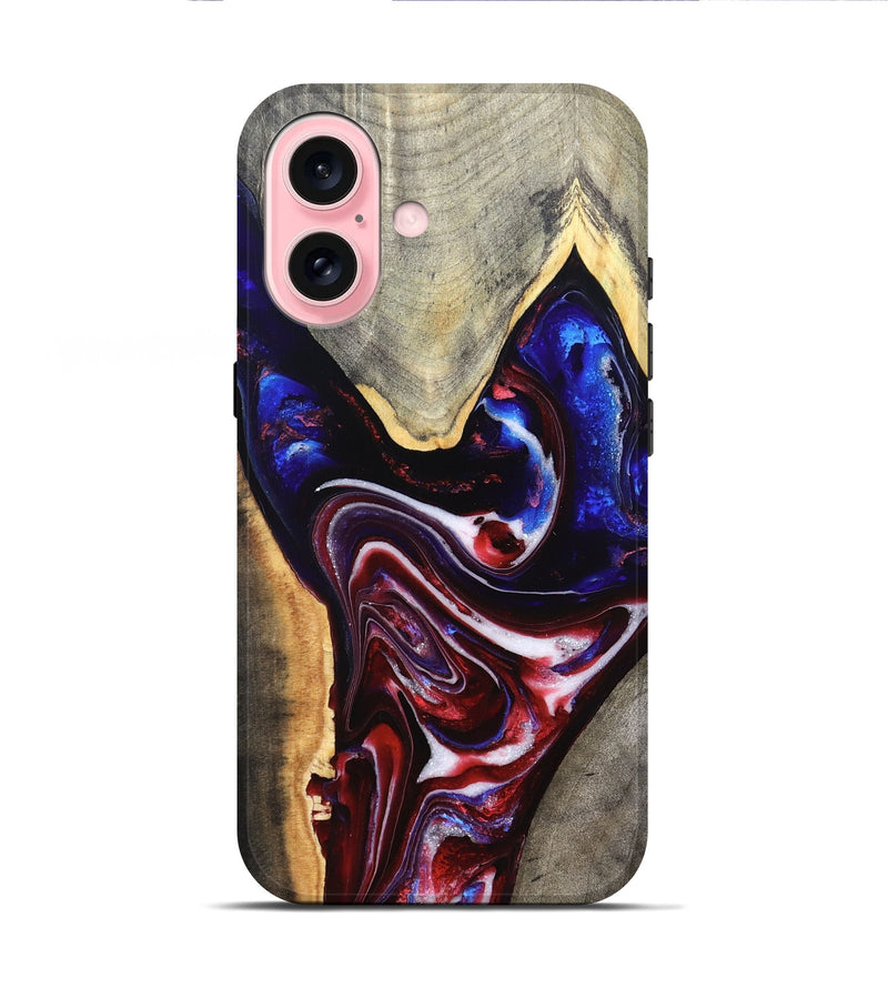 iPhone 16 Wood Live Edge Phone Case - Jess (Merica, 820483)
