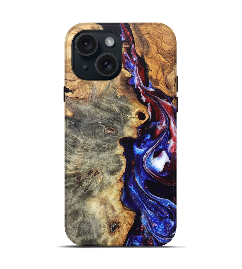 iPhone 15 Wood Live Edge Phone Case - Julian (Merica, 820484)