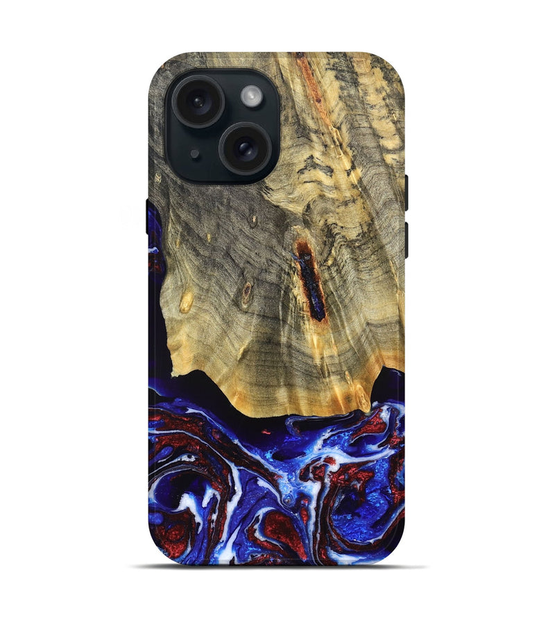 iPhone 15 Wood Live Edge Phone Case - Kaiser (Merica, 820489)