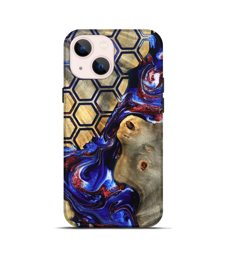 iPhone 13 mini Wood Live Edge Phone Case - Caleigh (Merica, 820490)