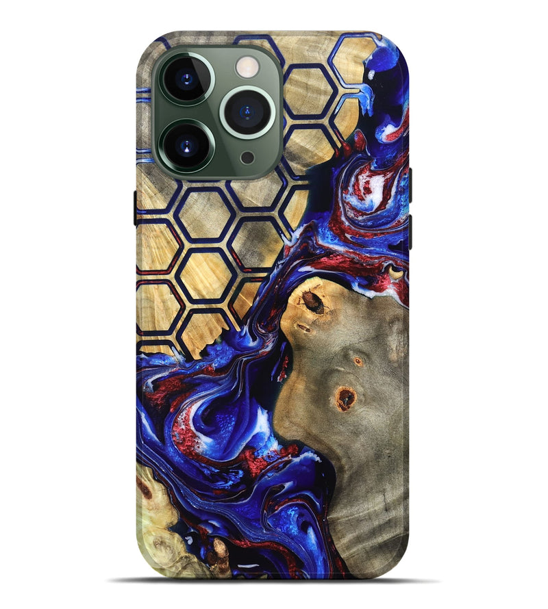 iPhone 13 Pro Max Wood Live Edge Phone Case - Caleigh (Merica, 820490)