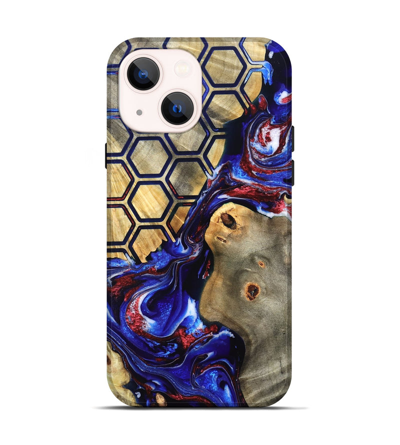 iPhone 14 Wood Live Edge Phone Case - Caleigh (Merica, 820490)
