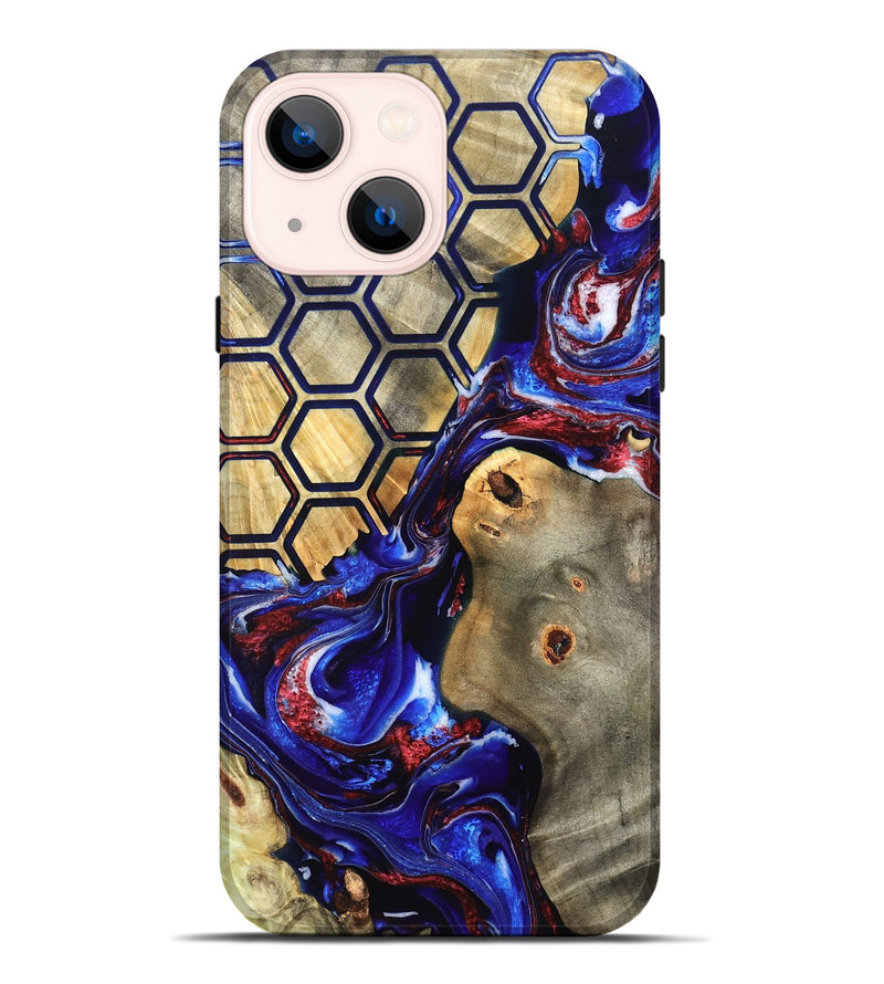 iPhone 14 Plus Wood Live Edge Phone Case - Caleigh (Merica, 820490)