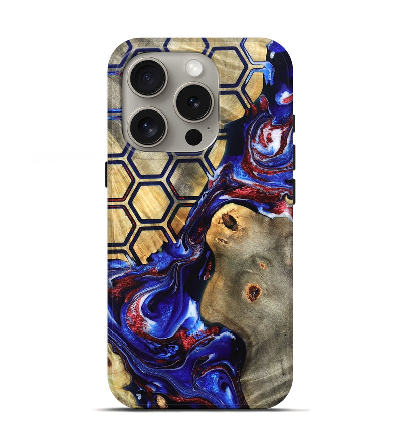 iPhone 16 Pro Wood Live Edge Phone Case - Caleigh (Merica, 820490)