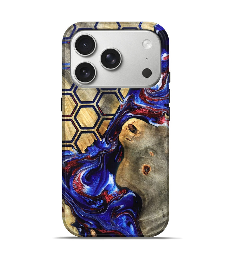iPhone 17 Pro Wood Live Edge Phone Case - Caleigh (Merica, 820490)
