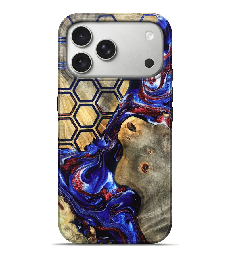 iPhone 17 Pro Max Wood Live Edge Phone Case - Caleigh (Merica, 820490)