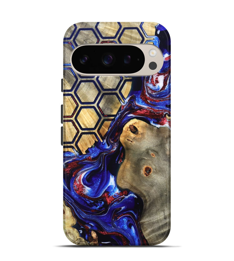 Pixel 9 Pro Wood Live Edge Phone Case - Caleigh (Merica, 820490)