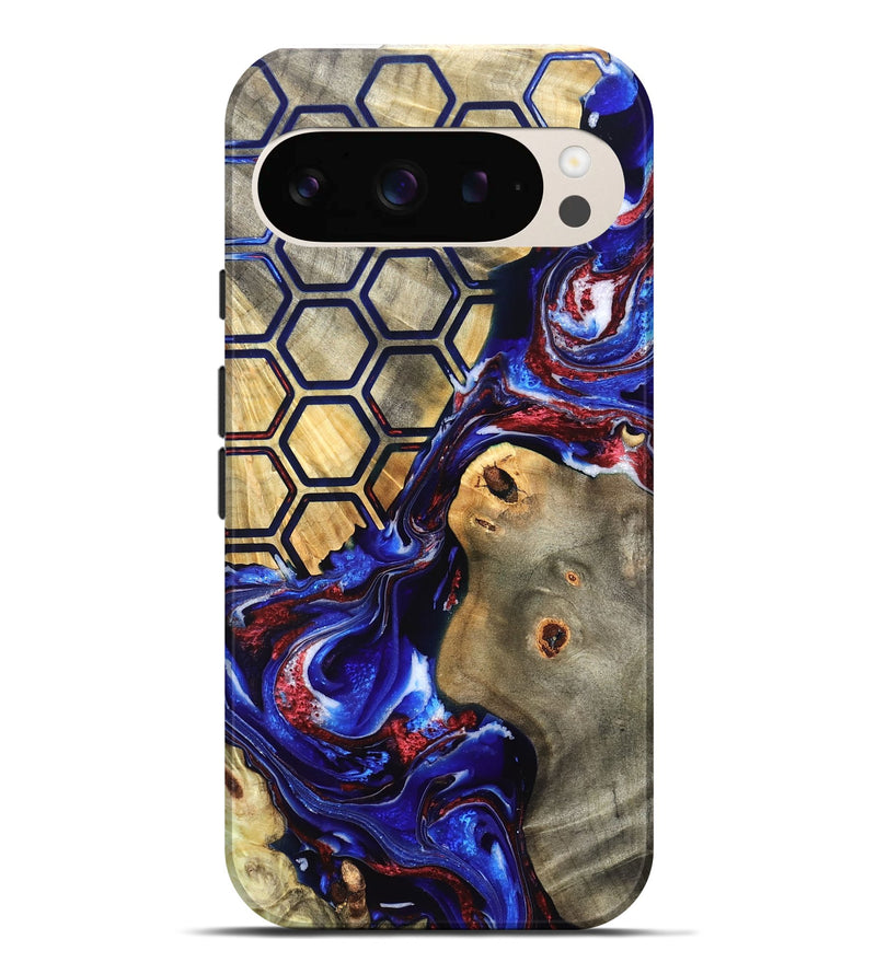 Pixel 9 Pro XL Wood Live Edge Phone Case - Caleigh (Merica, 820490)