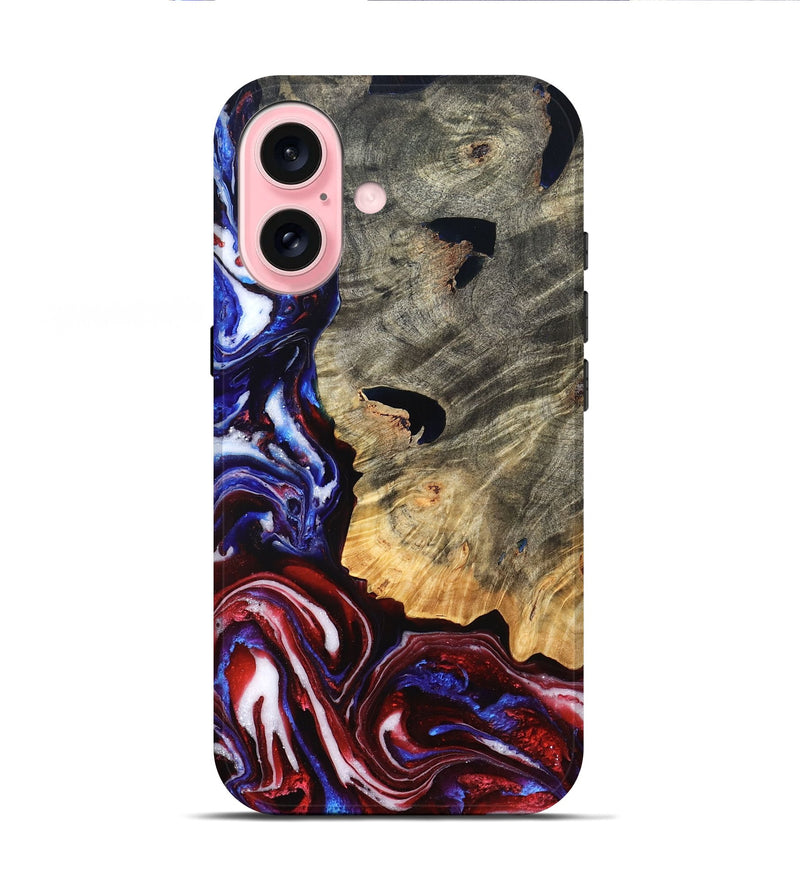 iPhone 16 Wood Live Edge Phone Case - Minerva (Merica, 820491)