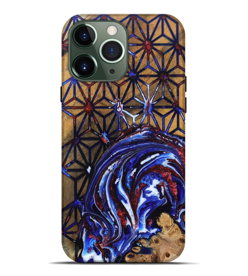 iPhone 13 Pro Max Wood Live Edge Phone Case - Frank (Merica, 820492)