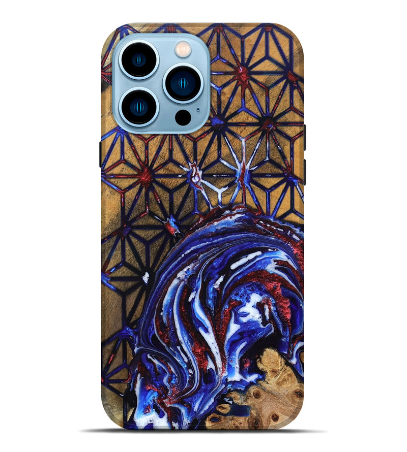 iPhone 14 Pro Max Wood Live Edge Phone Case - Frank (Merica, 820492)