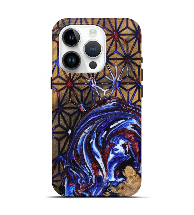 iPhone 15 Pro Wood Live Edge Phone Case - Frank (Merica, 820492)