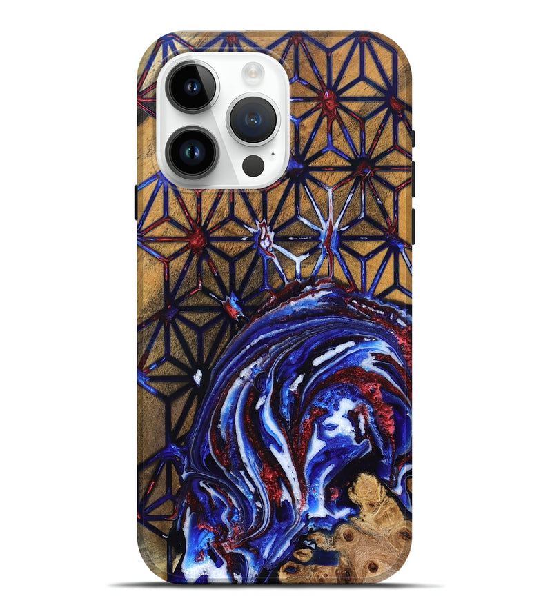 iPhone 15 Pro Max Wood Live Edge Phone Case - Frank (Merica, 820492)