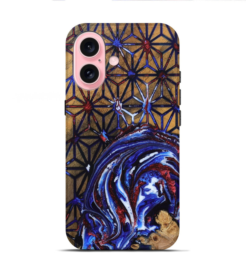 iPhone 16 Wood Live Edge Phone Case - Frank (Merica, 820492)