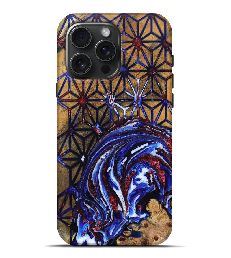 iPhone 16 Pro Max Wood Live Edge Phone Case - Frank (Merica, 820492)