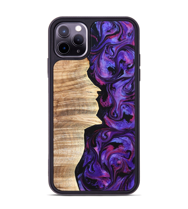 iPhone 11 Pro Max Wood Phone Case - Ariana (Purple, 820495)