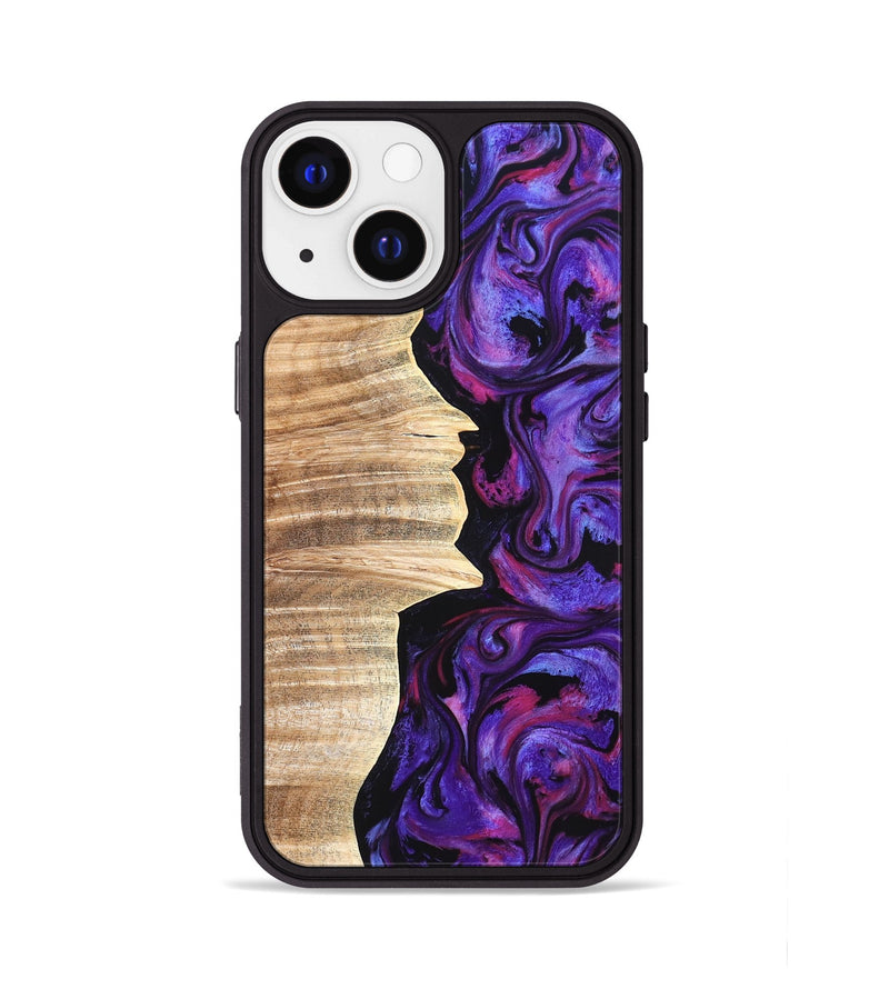 iPhone 13 Wood Phone Case - Ariana (Purple, 820495)
