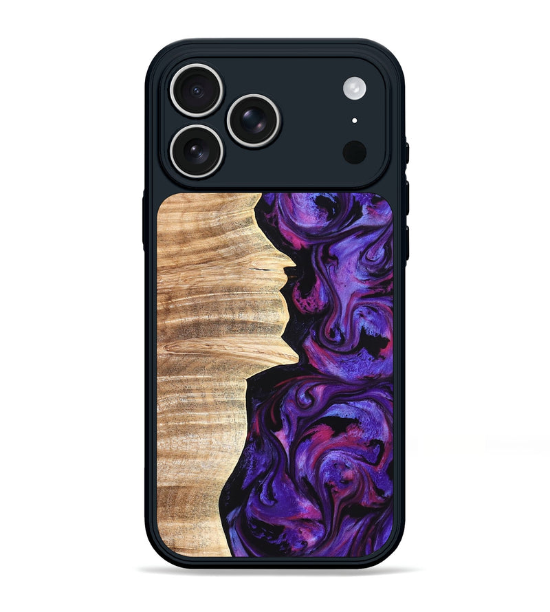 iPhone 17 Pro Max Wood Phone Case - Ariana (Purple, 820495)