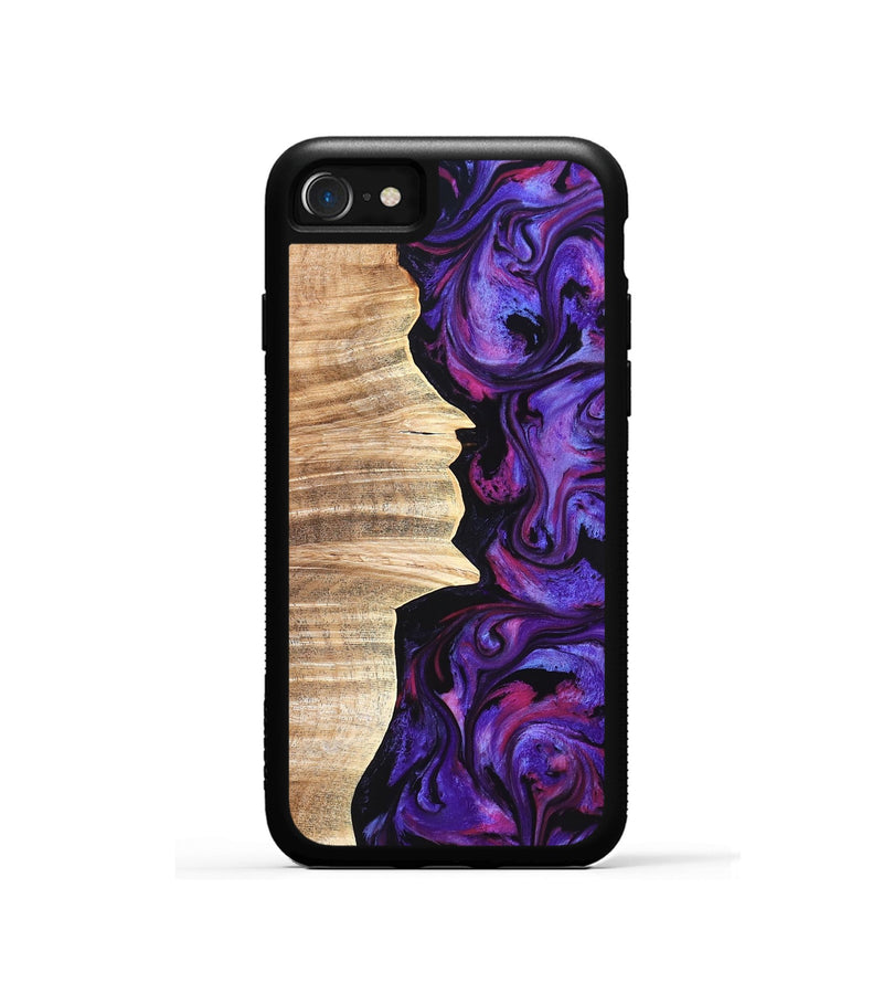 iPhone SE Wood Phone Case - Ariana (Purple, 820495)