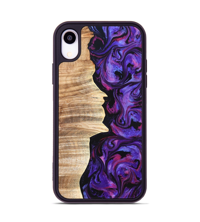 iPhone Xr Wood Phone Case - Ariana (Purple, 820495)