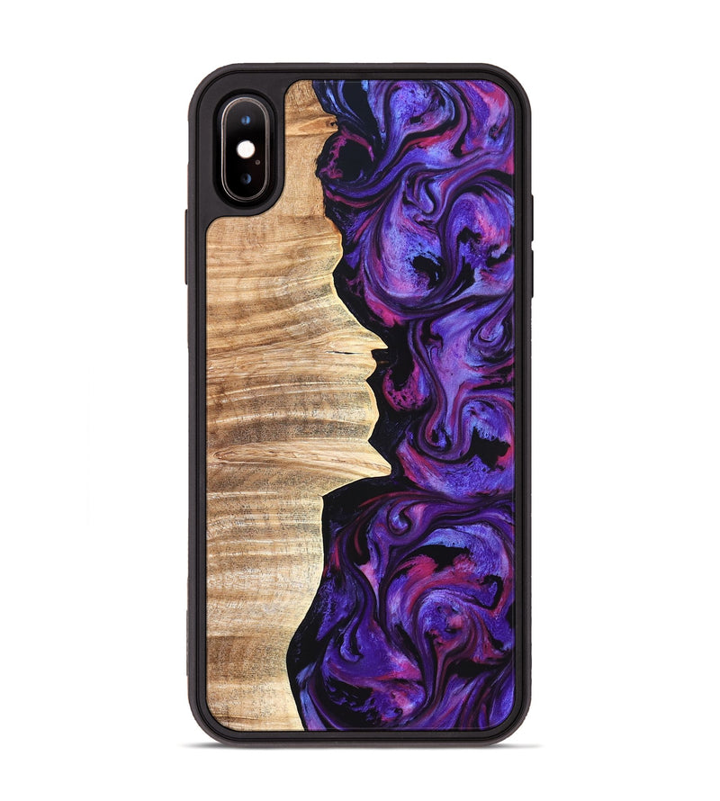 iPhone Xs Max Wood Phone Case - Ariana (Purple, 820495)