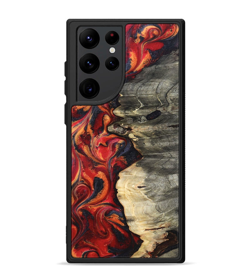 Galaxy S22 Ultra Wood Phone Case - Nayely (Red, 820496)