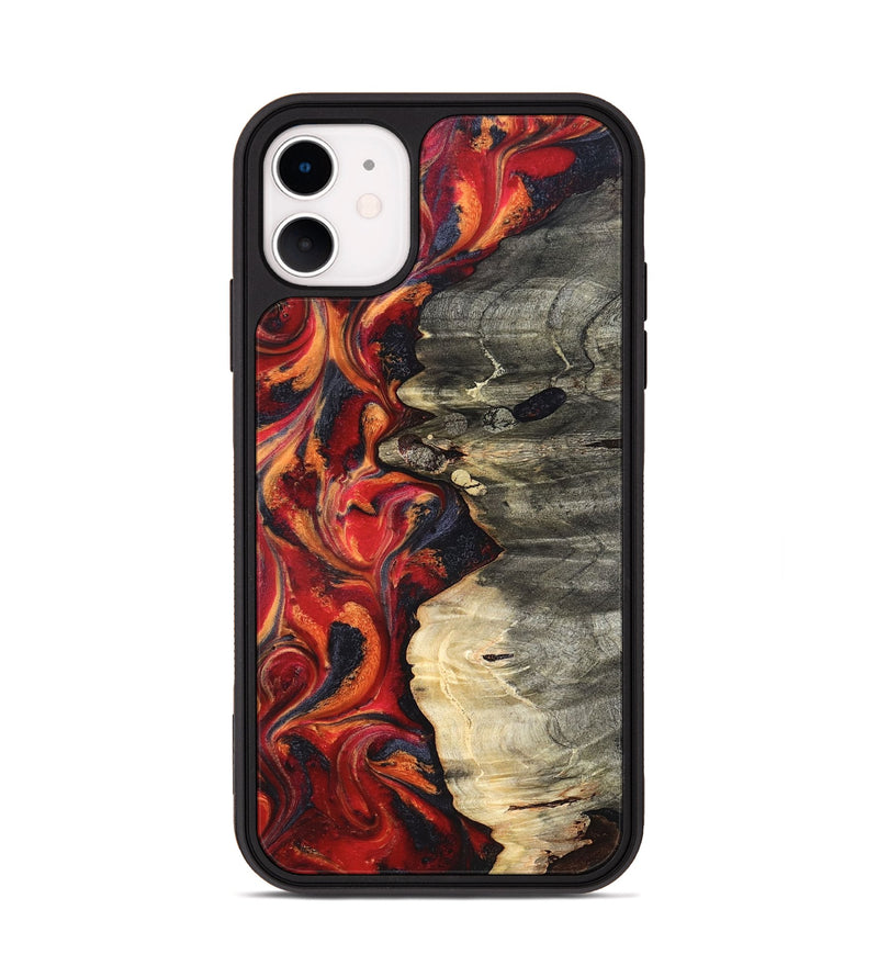 iPhone 11 Wood Phone Case - Nayely (Red, 820496)