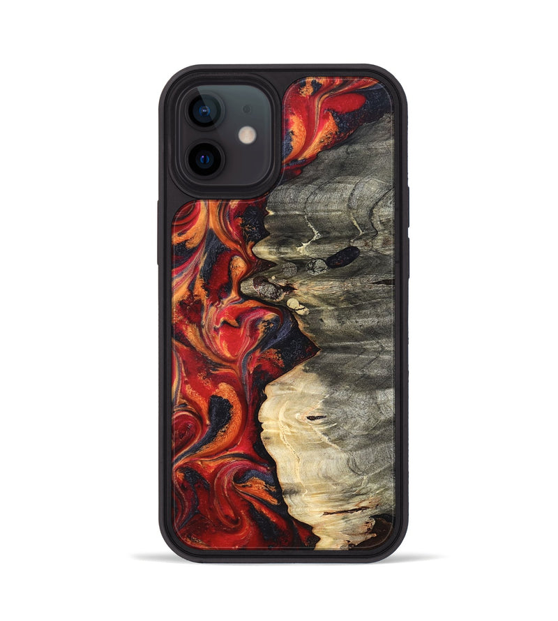 iPhone 12 Wood Phone Case - Nayely (Red, 820496)