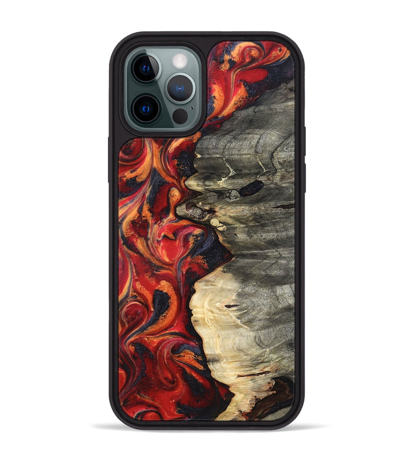 iPhone 12 Pro Max Wood Phone Case - Nayely (Red, 820496)