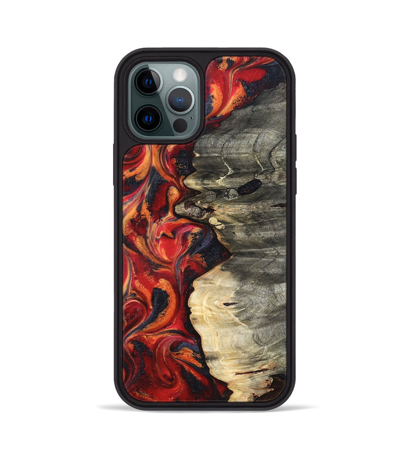 iPhone 12 Pro Wood Phone Case - Nayely (Red, 820496)