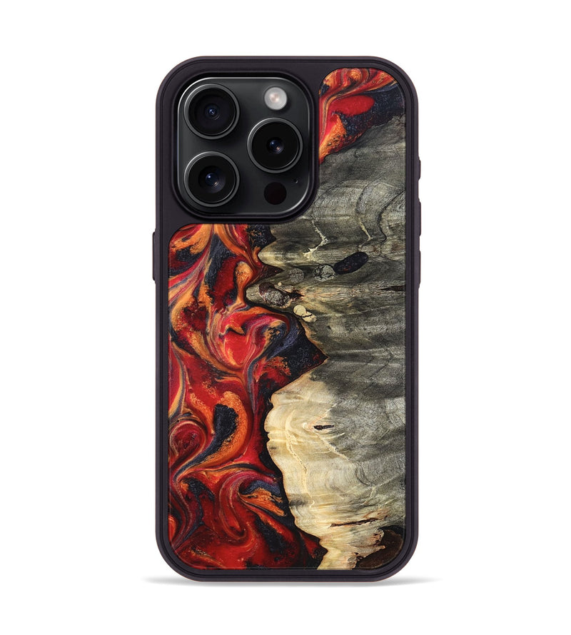 iPhone 15 Pro Wood Phone Case - Nayely (Red, 820496)