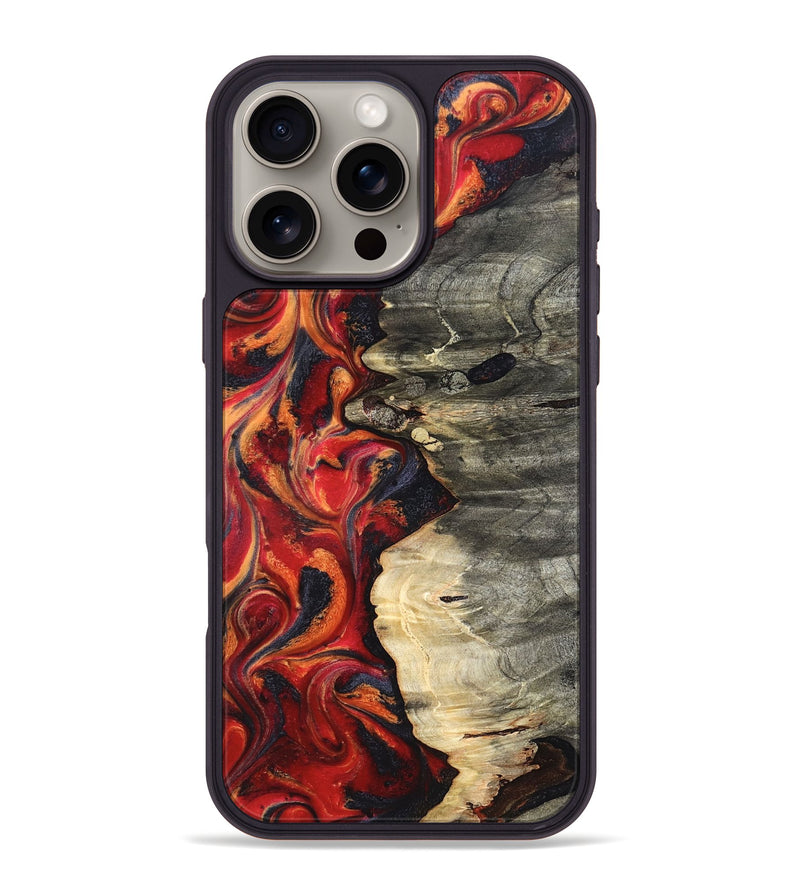iPhone 16 Pro Max Wood Phone Case - Nayely (Red, 820496)