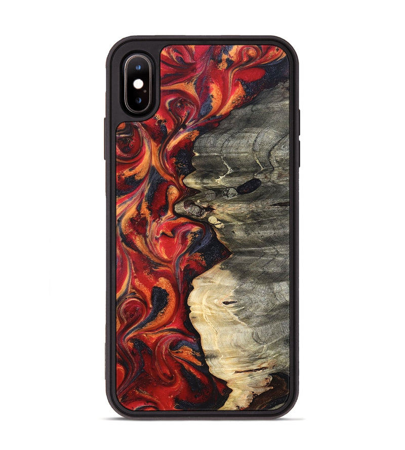 iPhone Xs Max Wood Phone Case - Nayely (Red, 820496)