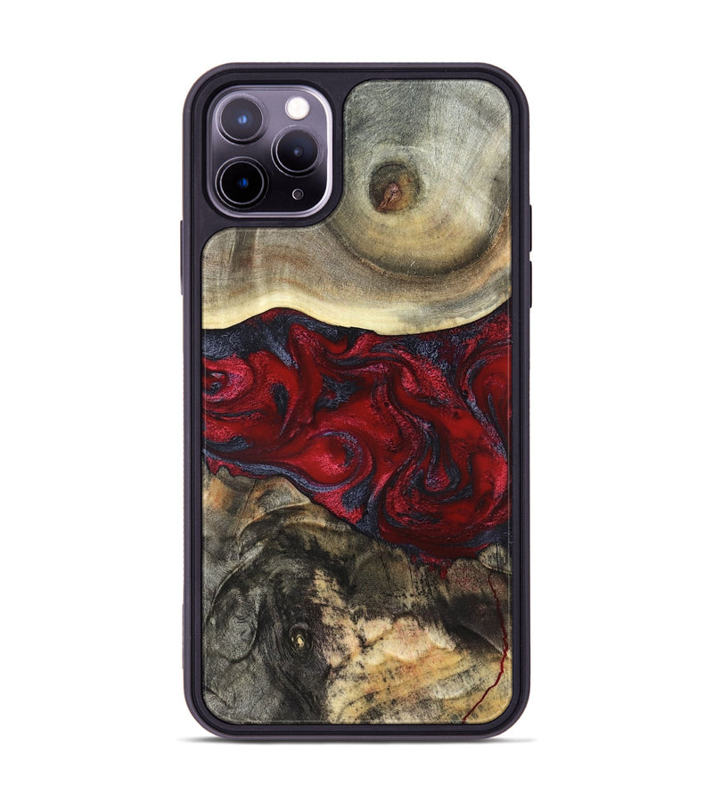 iPhone 11 Pro Max Wood Phone Case - Dion (Red, 820498)