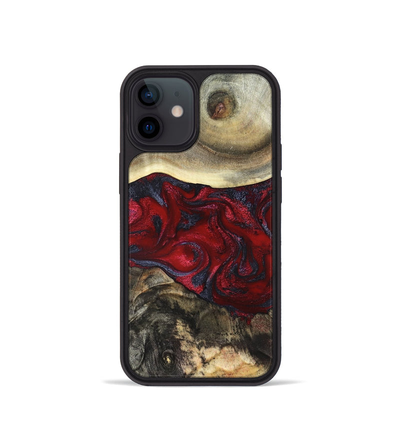 iPhone 12 mini Wood Phone Case - Dion (Red, 820498)