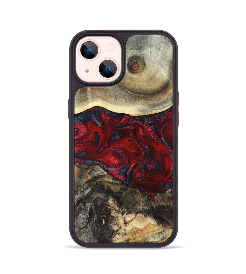 iPhone 14 Wood Phone Case - Dion (Red, 820498)