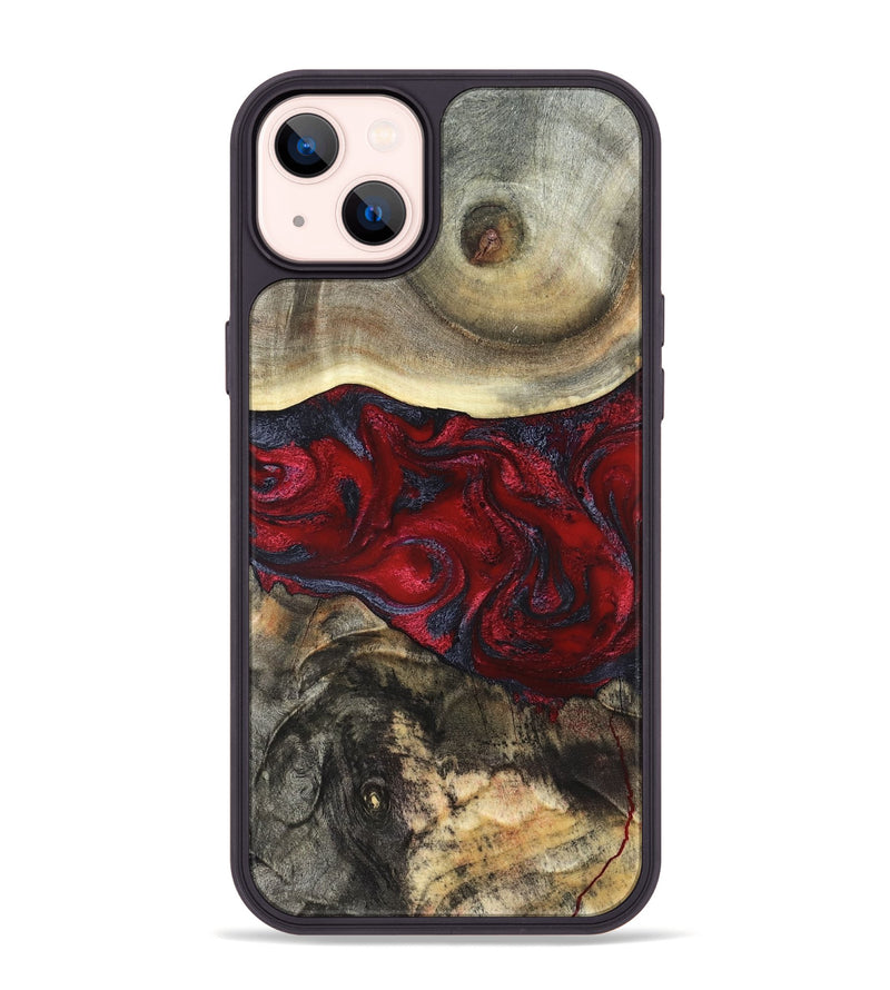 iPhone 14 Plus Wood Phone Case - Dion (Red, 820498)