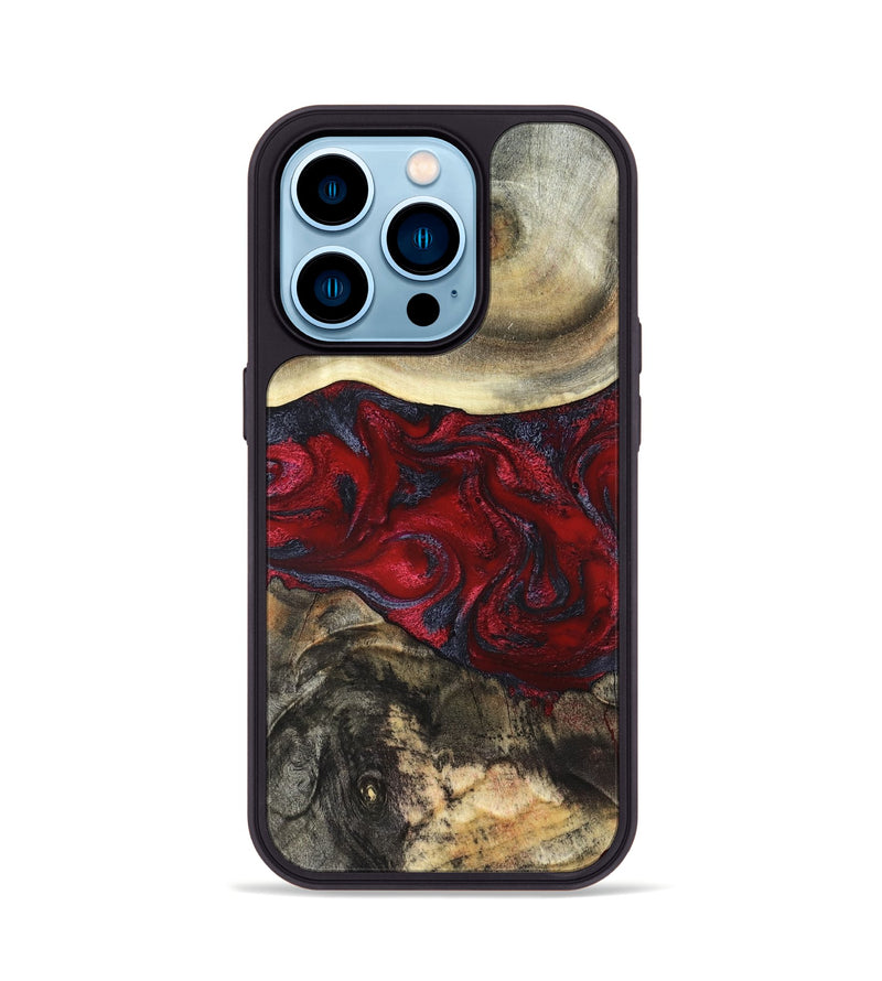 iPhone 14 Pro Wood Phone Case - Dion (Red, 820498)