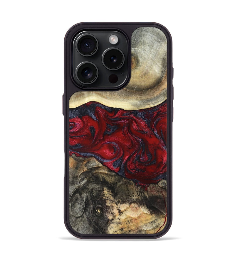 iPhone 16 Pro Wood Phone Case - Dion (Red, 820498)