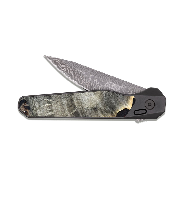 EDC Dark Damascus Wood Pocket Knife - Lamar (Red, 820499)